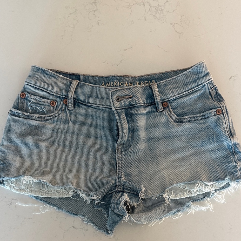 American Eagle Outfitters Light Blue Jean Shorts